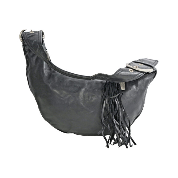 Vintage Coach Black Nappa Leather Ergo Slouch Hobo Bag 3669 Tortilla Tort Tassel - Picture 1 of 16